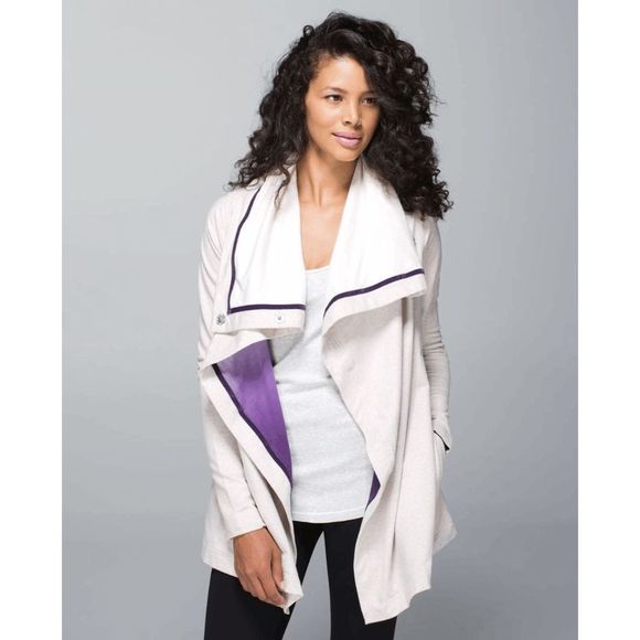 Lululemon Savasana Wrap Heather Light Brown Size 6 - Picture 12 of 13